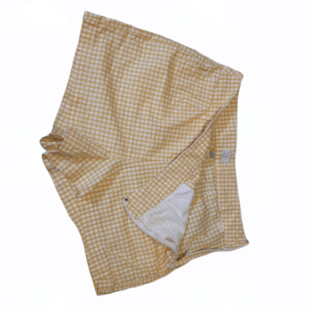 Yellow gingham shorts